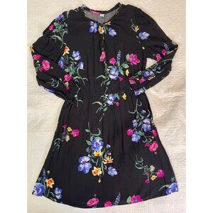 Old Navy Sz L‎ Dark Floral Aesthetic Dark Whimsigoth Floral Aesthetic Enchanting